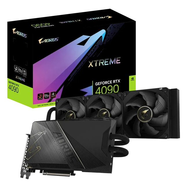 Видеокарта GIGABYTE AORUS GeForce RTX 4090 XTREME WATERFORCE 24G (rev. 1.1) (GV-N4090AORUSX W-24GD), Retail купить! 